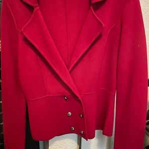 White House black market red sweater jacket